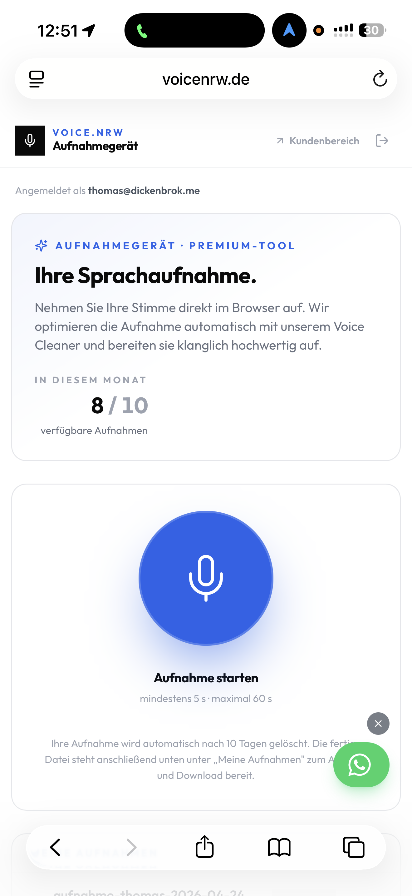 Tonstudio für die Hosentasche – Aufnahmegerät im Browser