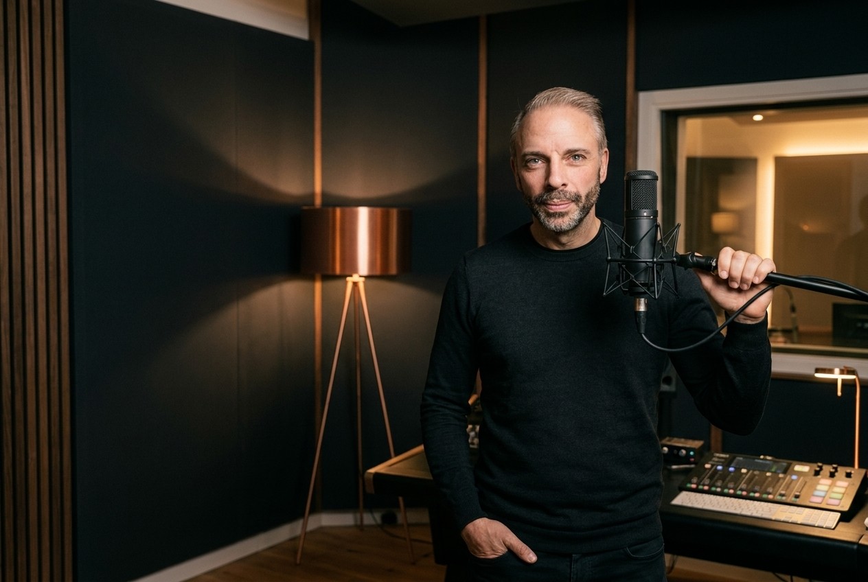 Thomas Dickenbrok im Broadcast-Atelier — Hauptstimme und Sprecher bei VOICE.NRW Herford